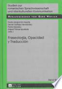 Descargar el libro libro Fraseología, Opacidad Y Traducción