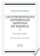 libro Las Subordinadas Adverbiales Impropias En Español. I