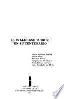 Descargar el libro libro Luis Lloréns Torres En Su Centenario
