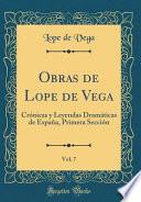 libro Obras De Lope De Vega, Vol. 7