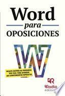 Descargar el libro libro Word Para Oposiciones
