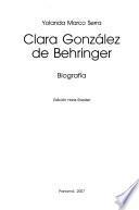 libro Clara González De Behringer