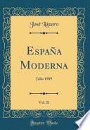 libro España Moderna, Vol. 21