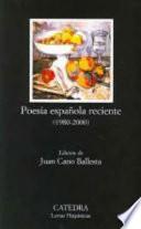 libro Poesía Española Reciente, 1980 2000