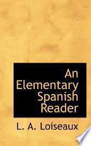 libro An Elementary Spanish Reader