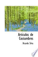 libro Articulos De Costumbres/ Costumary Articles