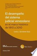 libro El DesempeÑo Del Sistema Judicial Venezolano En El Marco HistÓrico De 1810 A 2010