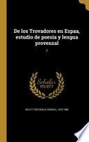 libro Spa De Los Trovadores En Espaa