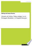 Descargar el libro libro Glosario De Verbos  Falsos Amigos  En El Portugués Brasileño Y El Español Europeo