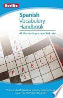 Descargar el libro libro Spanish Vocabulary Handbook
