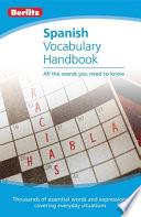 Descargar el libro libro Spanish Vocabulary Handbook