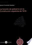 Descargar el libro libro La Función De Gobierno En La Constitución Española De 1978