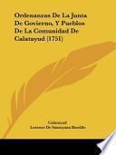 Descargar el libro libro Ordenanzas De La Junta De Govierno, Y Pueblos De La Comunidad De Calatayud (1751)