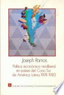 Descargar el libro libro Política Económica Neoliberal En Países Del Cono Sur De América Latina, 1974 1983