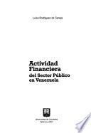 libro Actividad Financiera Del Sector Público En Venezuela