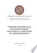 libro Adoption And Diffusion Of Irrigation Technologies: Application On The Agriculture Of Murcia