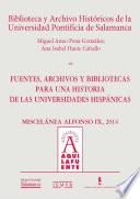 libro Biblioteca Y Archivo Históricos De La Universidad Pontificia De Salamanca