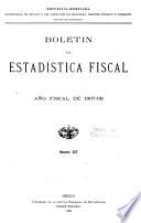 libro Boletín De Estadística Fiscal