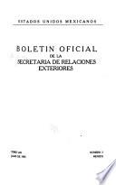 Descargar el libro libro Boletín Oficial De La Secretaría De Relaciones Exteriores