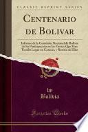 libro Centenario De Bolivar