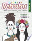 libro Colorear Retratos - 2 Libros En 1
