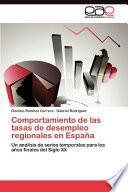 libro Comportamiento De Las Tasas De Desempleo Regionales En Españ