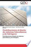 Descargar el libro libro Contribuciones Al Diseño De Sistemas Fotovoltaicos Y De Hidrógeno