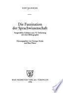 libro Die Faszination Der Sprachwissenschaft
