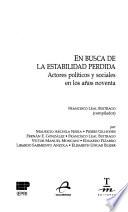 libro En Busca De La Estabilidad Perdida