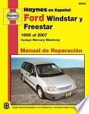 libro Ford Windstar, Freestar Y Mercury Monterey Haynes Manual De Reparacion Por Windstar 1995 Al 2003, Freestar Y Mercury Monterey 2004 Al 2007