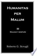 libro Humanitas Per Malum