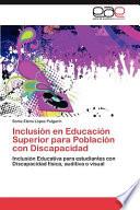libro Inclusión En Educación Superior Para Población Con Discapacidad