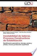 Descargar el libro libro Inestabilidad De Laderas Procesos Constructivos De Estabilización