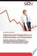 Descargar el libro libro Información Financiera Vs Información No Financier