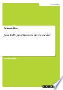 libro Juan Rulfo, Una Literatura De Transición?