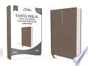 libro Nbla Santa Biblia, Una Columna Con Referencias, Letra Grande, Tapa Dura/tela, Gris, Edición Letra Roja