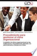 libro Procedimiento Para Gestionar El Clima Organizacional
