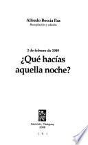 libro Qúe Hacías Aquella Noche?