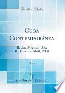 libro Cuba Contemporánea, Vol. 7