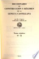 Descargar el libro libro Diccionario De Construcción Y Régimen De La Lengua Castellana: O-q