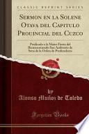 Descargar el libro libro Sermon En La Solene Otava Del Capitulo Prouincial Del Cuzco